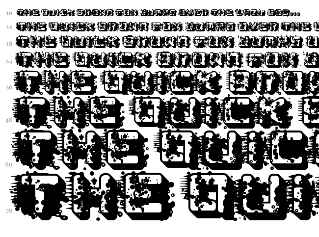 pk LSD font waterfall
